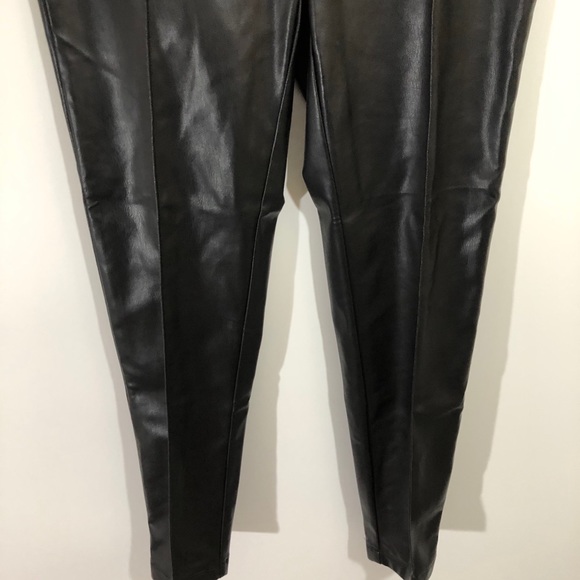 NWT Zac & Rachel Faux leather pleat leggings - Picture 5 of 11